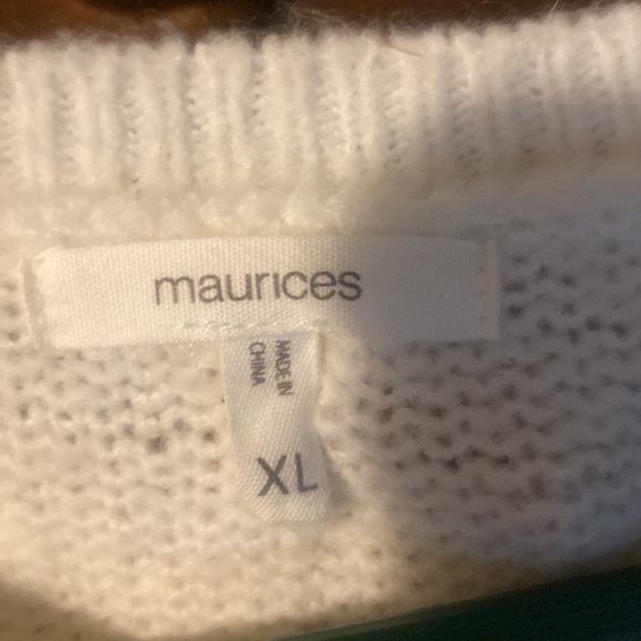 Cozy metallic gold dot cream color sweater size xl - Picture 3 of 5